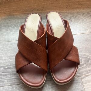 Ecco Women's Brown Slide Sandals